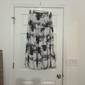 Cal Style Palm tree Brown and White Women's Skirt
